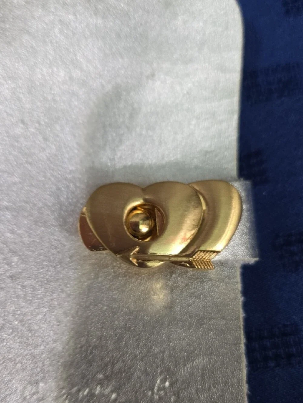 Agnes B. Silver Key Holder with Gold Flower Snap